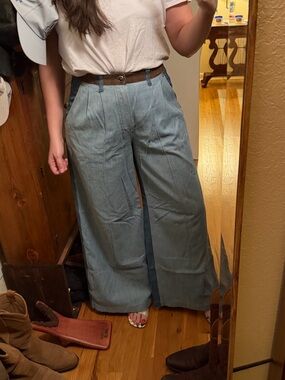 Sonia Rykiel Two Tone Jeans with Suede Detail